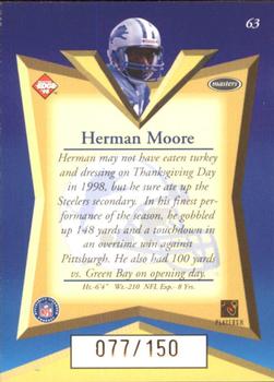 1998 Collector's Edge Masters - 50-Point Gold #63 Herman Moore Back