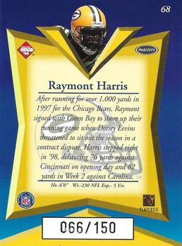 1998 Collector's Edge Masters - 50-Point Gold #68 Raymont Harris Back