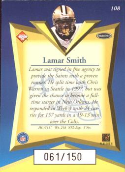1998 Collector's Edge Masters - 50-Point Gold #108 Lamar Smith Back