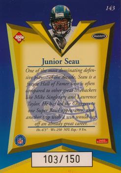 1998 Collector's Edge Masters - 50-Point Gold #143 Junior Seau Back