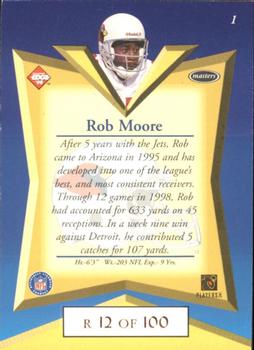 1998 Collector's Edge Masters - Gold Redemption SN100 #1 Rob Moore Back