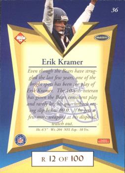 1998 Collector's Edge Masters - Gold Redemption SN100 #36 Erik Kramer Back