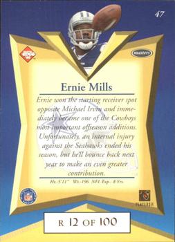 1998 Collector's Edge Masters - Gold Redemption SN100 #47 Ernie Mills Back