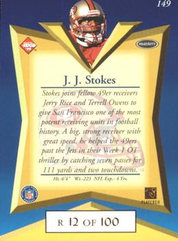 1998 Collector's Edge Masters - Gold Redemption SN100 #149 J.J. Stokes Back