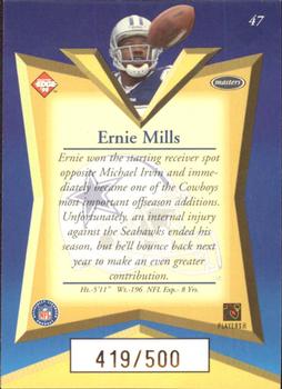 1998 Collector's Edge Masters - Gold Redemption SN500 #47 Ernie Mills Back
