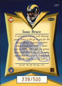 1998 Collector's Edge Masters - Gold Redemption SN500 #137 Isaac Bruce Back