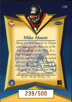 1998 Collector's Edge Masters - Gold Redemption SN500 #156 Mike Alstott Back