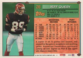 1994 Topps #28 Jeff Query Back