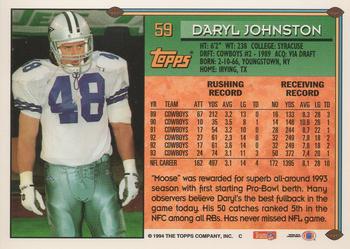 1994 Topps #59 Daryl Johnston Back