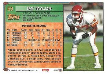 1994 Topps #69 Jay Taylor Back