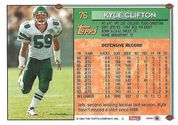 1994 Topps #76 Kyle Clifton Back