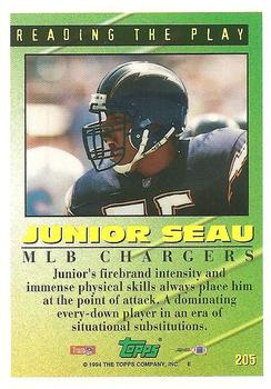 1994 Topps #205 Junior Seau Back