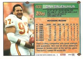 1994 Topps #402 Dan Saleaumua Back