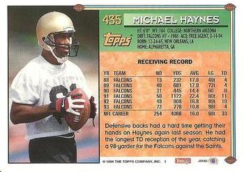 1994 Topps #435 Michael Haynes Back