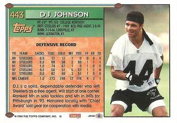 1994 Topps #443 D.J. Johnson Back