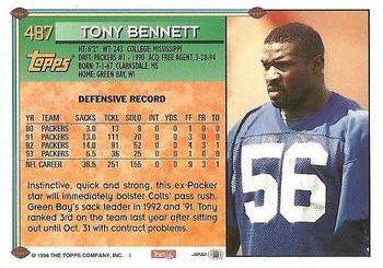 1994 Topps #487 Tony Bennett Back