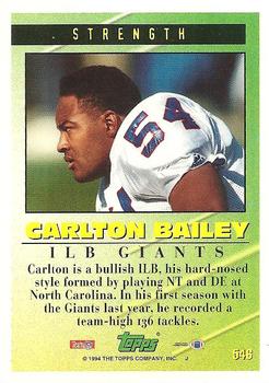 1994 Topps #546 Carlton Bailey Back