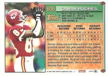 1994 Topps #606 Danan Hughes Back