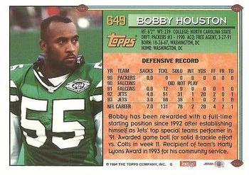 1994 Topps #649 Bobby Houston Back