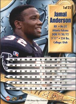 1998 Collector's Edge Spectrum #1 Jamal Anderson Back