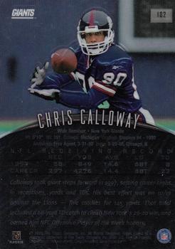 1998 Finest - No-Protectors #102 Chris Calloway Back