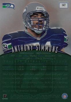 1998 Finest - No-Protectors #147 Anthony Simmons Back