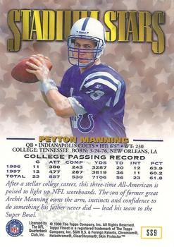 1998 Finest - Stadium Stars Jumbos #SS9 Peyton Manning Back