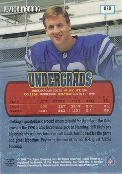 1998 Finest - Undergrads #U20 Peyton Manning Back