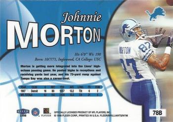 1998 Fleer Brilliants - Blue #78B Johnnie Morton Back