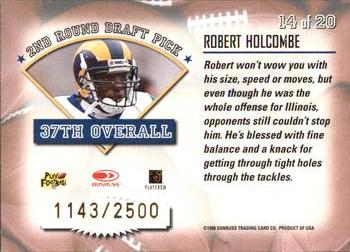 1998 Leaf Rookies & Stars - Freshman Orientation #14 Robert Holcombe Back