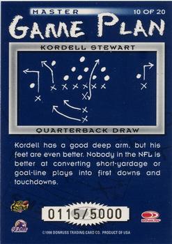 1998 Leaf Rookies & Stars - Game Plan Masters #10 Kordell Stewart Back