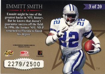 1998 Leaf Rookies & Stars - Great American Heroes #3 Emmitt Smith Back