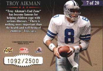 1998 Leaf Rookies & Stars - Great American Heroes #7 Troy Aikman Back