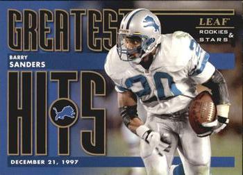 1998 Leaf Rookies & Stars - Greatest Hits #16 Barry Sanders Front