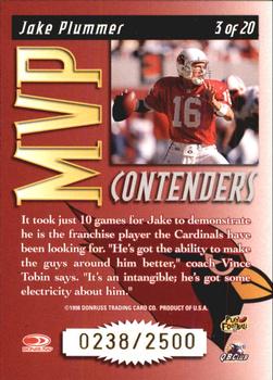 1998 Leaf Rookies & Stars - MVP Contenders #3 Jake Plummer Back