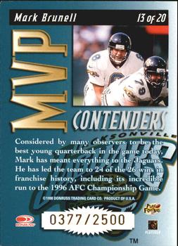 1998 Leaf Rookies & Stars - MVP Contenders #13 Mark Brunell Back