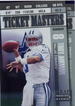 1998 Leaf Rookies & Stars - Ticket Masters #3 Troy Aikman / Deion Sanders Front