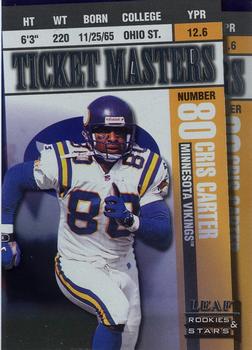 1998 Leaf Rookies & Stars - Ticket Masters #19 Cris Carter / Randy Moss Front