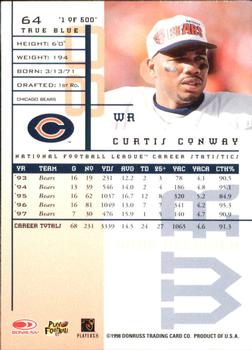 1998 Leaf Rookies & Stars - True Blue #64 Curtis Conway Back