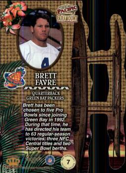 1998 Pacific Paramount - Pro Bowl Die Cuts #7 Brett Favre Back