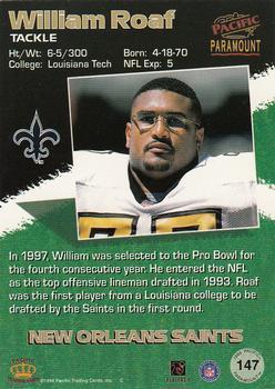 1998 Pacific Paramount - Silver #147 Willie Roaf Back