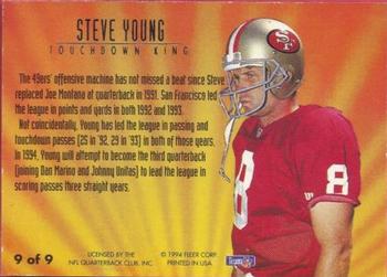 1994 Ultra - Touchdown Kings #9 Steve Young Back