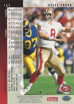 1994 Upper Deck - Electric Gold #145 Steve Young Back