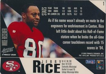 1995 Action Packed #1 Jerry Rice Back