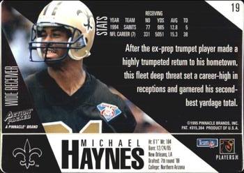1995 Action Packed #19 Michael Haynes Back