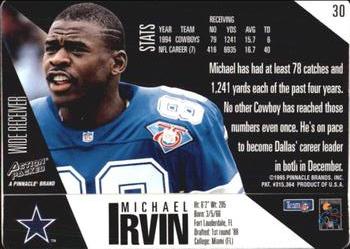 1995 Action Packed #30 Michael Irvin Back