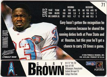 1995 Action Packed #71 Gary Brown Back