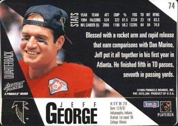 1995 Action Packed #74 Jeff George Back