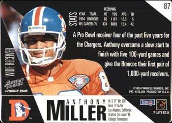 1995 Action Packed #87 Anthony Miller Back