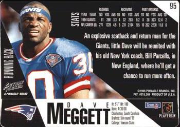 1995 Action Packed #95 Dave Meggett Back